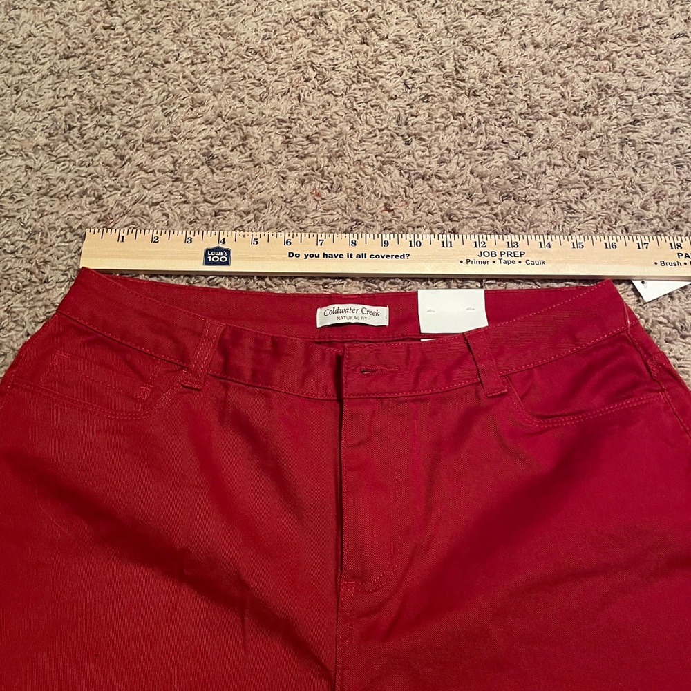 ♥️ NWT~COLDWATER CREEK ♥️Natural Fit Capris Copper/Rust color in SZ:12 Brand New - Picture 6 of 13